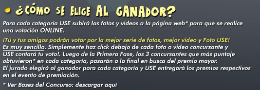 C&oacute;mo se elige al ganador del Concurso Fotos y Videos USE